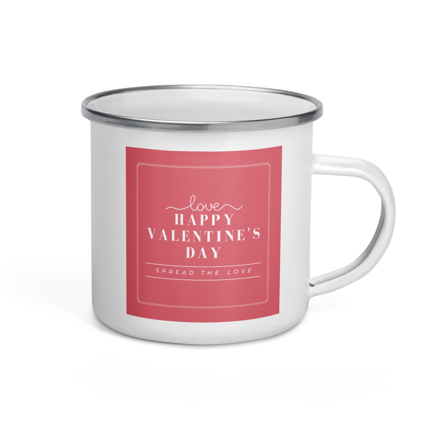 Taza esmaltada Feliz San Valentin