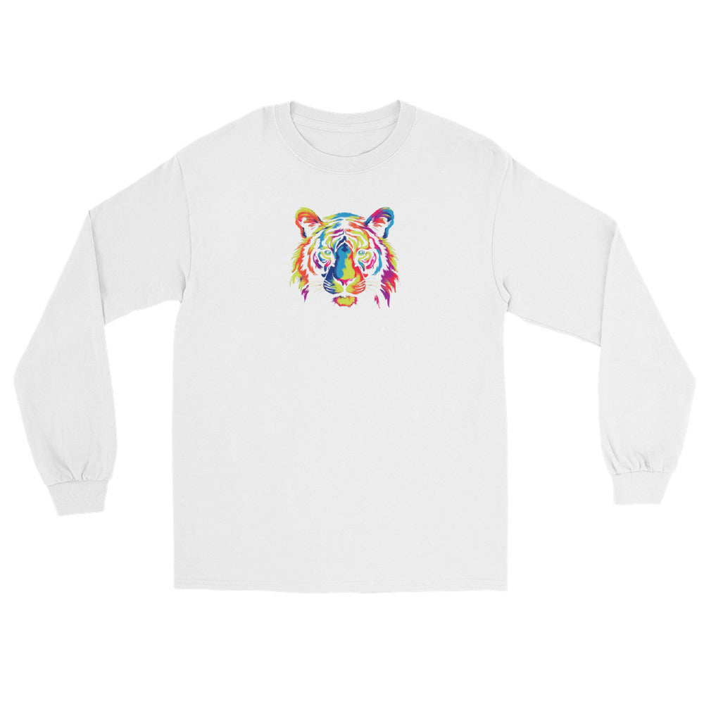 Camiseta Salvaje: Tigre Neonático en Manga Larga