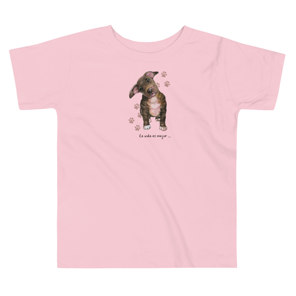 Camiseta de Manga Corta para Niño "La Vida es Mejor"