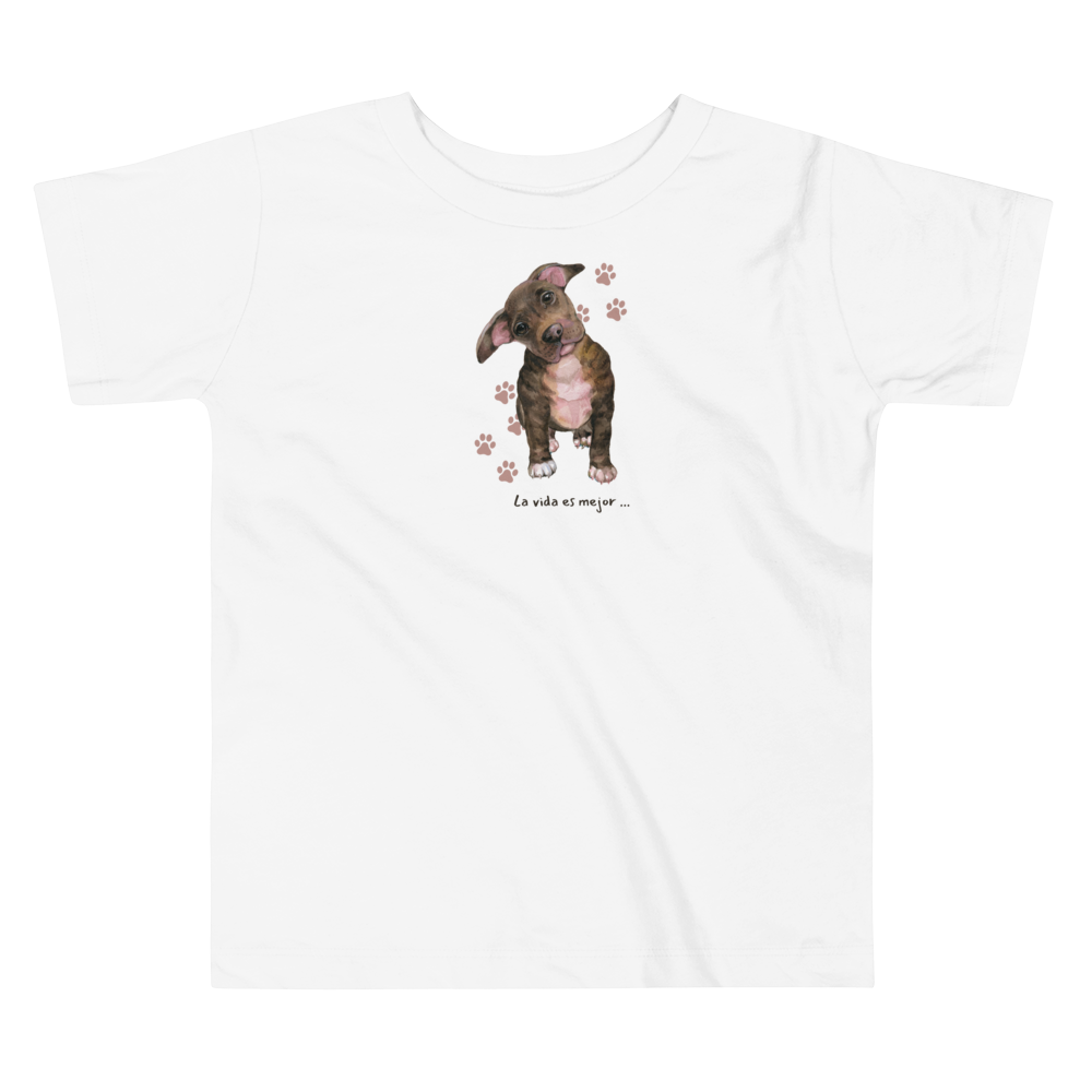Camiseta de Manga Corta para Niño "La Vida es Mejor"