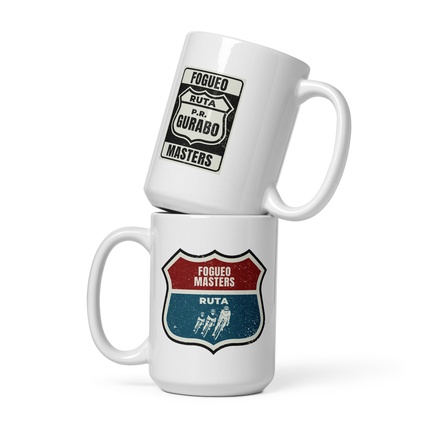 Taza blanca brillante