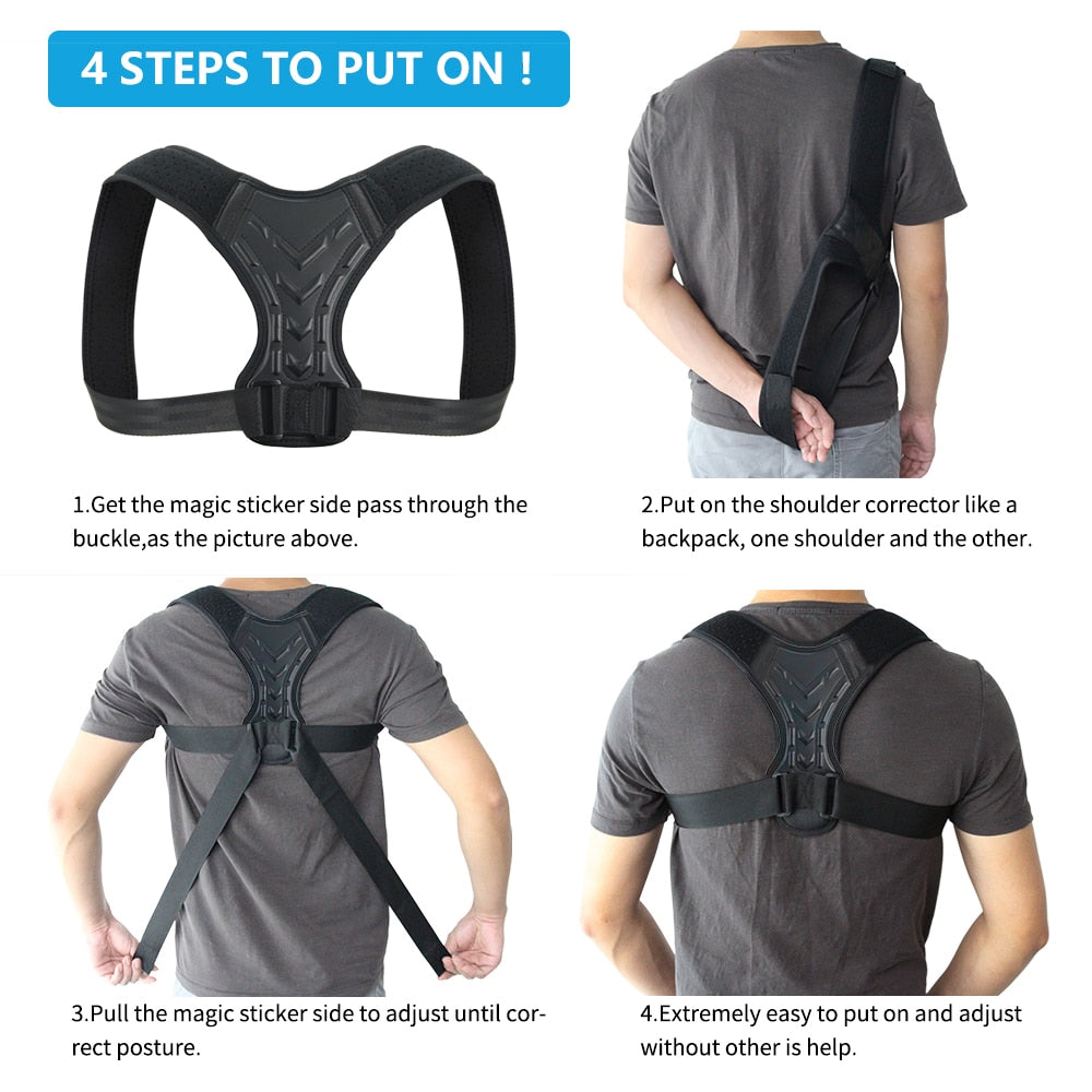 Adjustable back clavicle posture corrector
