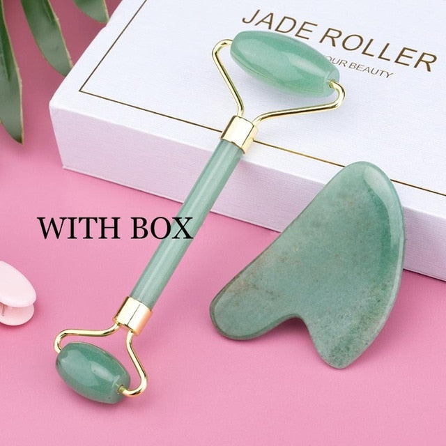 Rose Quartz Crystal Massage Roller
