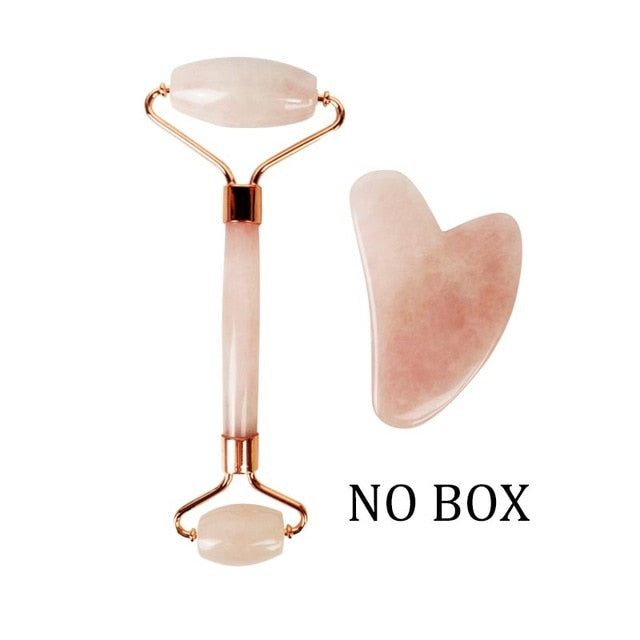 Rose Quartz Crystal Massage Roller