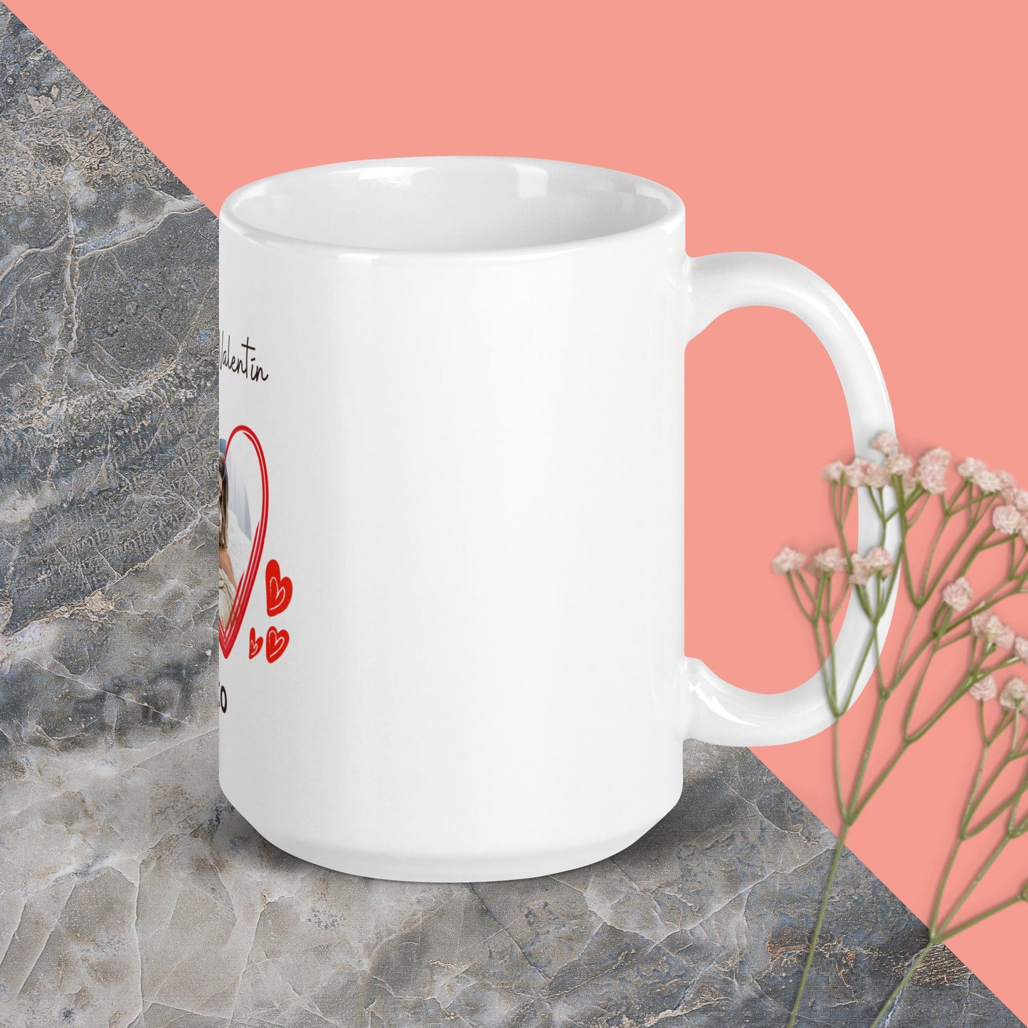 White glossy mug