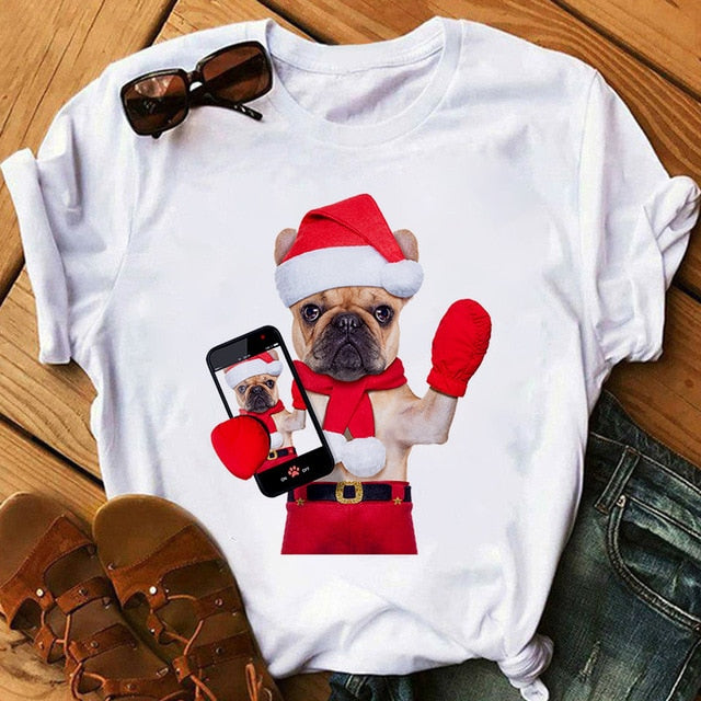 Harajuku women's music dog printing T-shirt summer fashion funny sports dog T shirt casual short-sleeved female Tshirt clothing